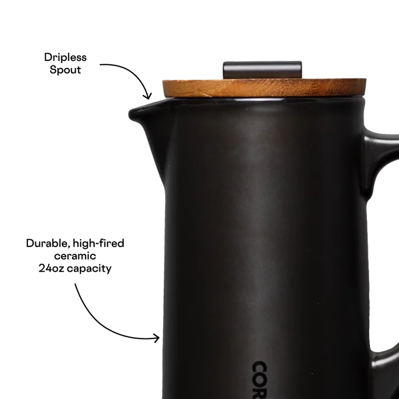 Cafetière à piston en céramique