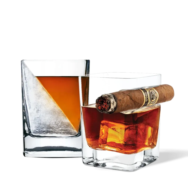 Whiskey Wedge + Cigar Glass-bundel