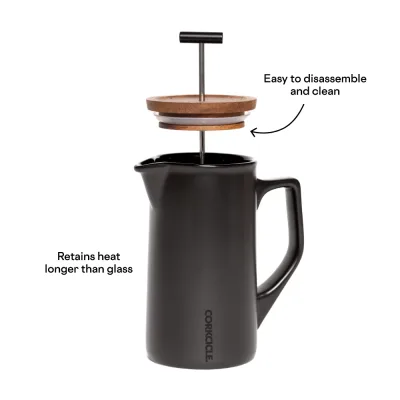 Cafetière à piston en céramique